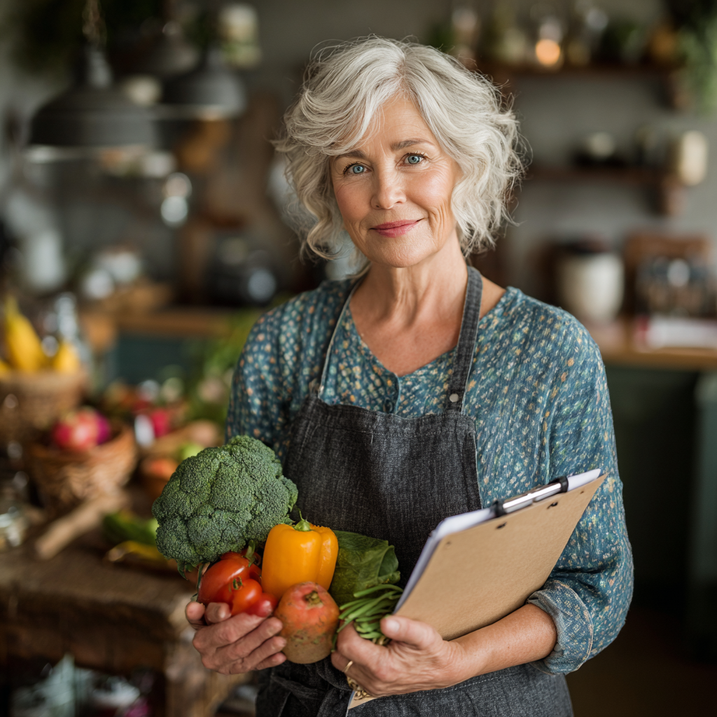 Жінка 60 років демонструє покращення самопочуття після використання плану харчування
